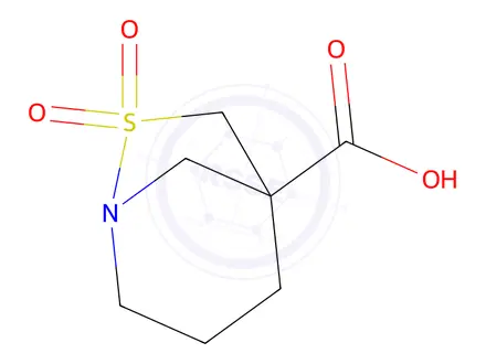 Chemical structure of 7-Thia-1-azabicyclo[3.2.1]octane-5-carboxylic acid 7,7-dioxide