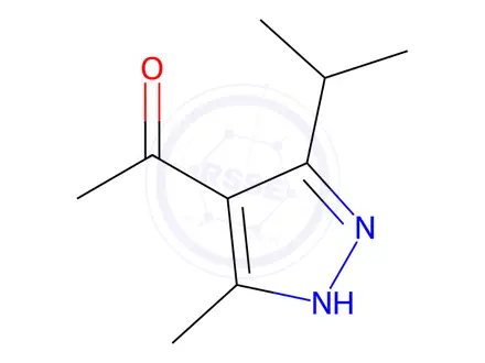 Chemical structure of Ethanone, 1-[3-methyl-5-(1-methylethyl)-1H-pyrazol-4-yl]-(9CI)