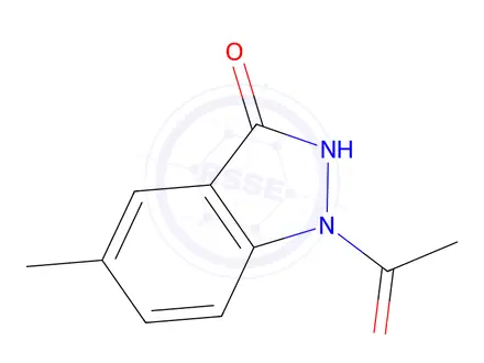 Chemical structure of 3H-Indazol-3-one, 1-acetyl-1,2-dihydro-5-methyl-