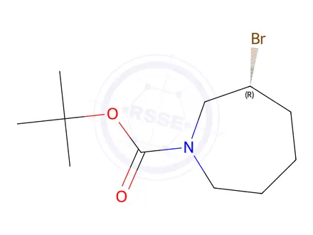 Chemical structure of tert-Butyl (R)-3-bromoazepane-1-carboxylate