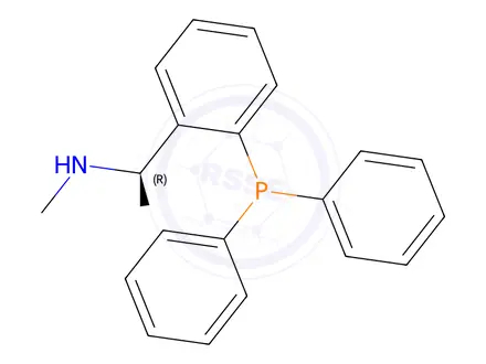 Chemical structure of (R)-1-(2-(Diphenylphosphanyl)phenyl)-N-methylethan-1-amine