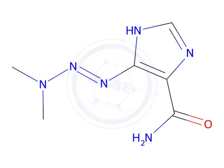 Chemical structure of (E)-5-(3,3-Dimethyltriaz-1-en-1-yl)-1H-imidazole-4-carboxamide