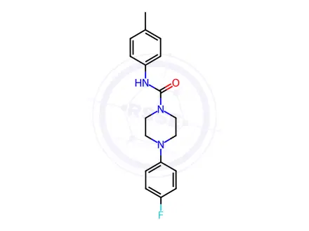 Chemical structure of 4-(4-Fluorophenyl)-N-(p-tolyl)piperazine-1-carboxamide