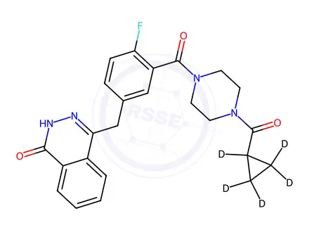 Chemical structure of Olaparib d5