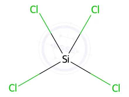 Chemical structure of Silicon tetrachloride solution