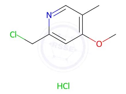 Chemical structure of 2-(chloromethyl)-4-methoxy-5-methylpyridine hydrochloride