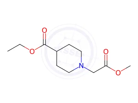 Chemical structure of Ethyl 1-(2-Methoxy-2-oxoethyl)piperidine-4-carboxylate
