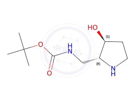 Chemical structure of Tert-butyl (((2R,3S)-3-hydroxypyrrolidin-2-yl)methyl)carbamate