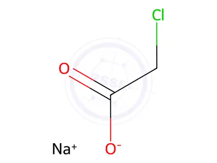 Chemical structure of Sodium monochloroacetate