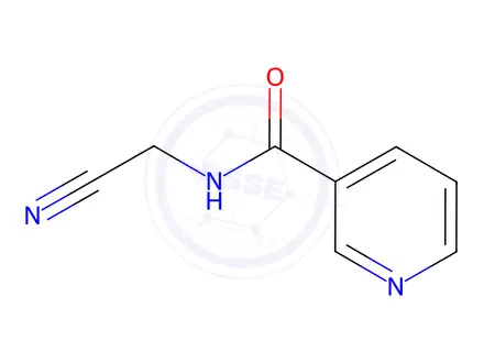 Chemical structure of 3-Pyridinecarboxamide,N-(cyanomethyl)-(9CI)