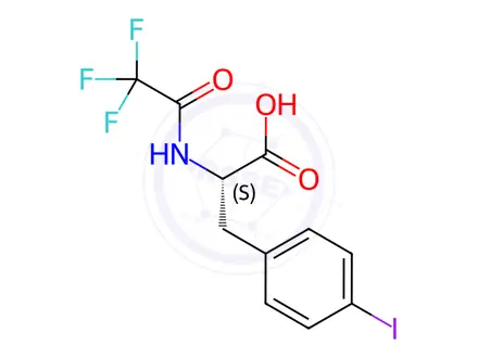 Chemical structure of N-alpha-Trifluoroacetyl-L-4-iodophenylalanine