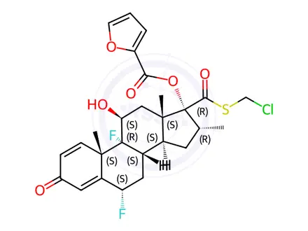 Chemical structure of Fluticasone Furoate Impurity 8 (Fluticasone Furoate EP Impurity J)