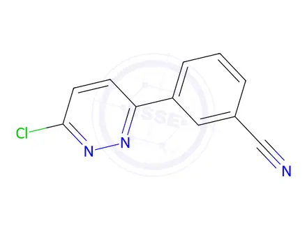 Chemical structure of 3-(6-chloropyridazin-3-yl)benzonitrile