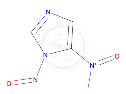 Chemical structure of 5-Nitro-1-Nitroso-1H-Imidazole