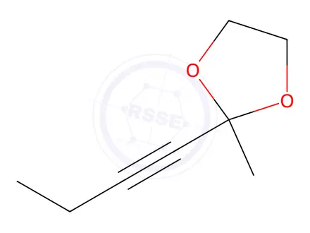 Chemical structure of 1,3-Dioxolane, 2-(1-butynyl)-2-methyl-(9CI)