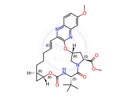 Chemical structure of Grazoprevir Impurity 10