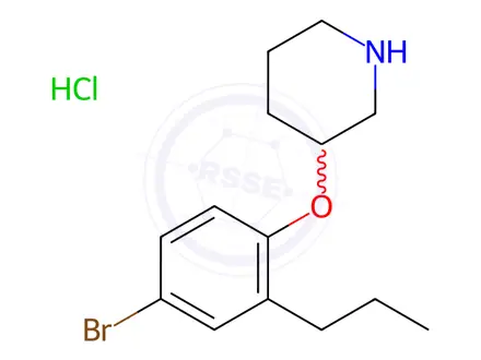 Chemical structure of 3-(4-Bromo-2-propylphenoxy)piperidine hydrochloride