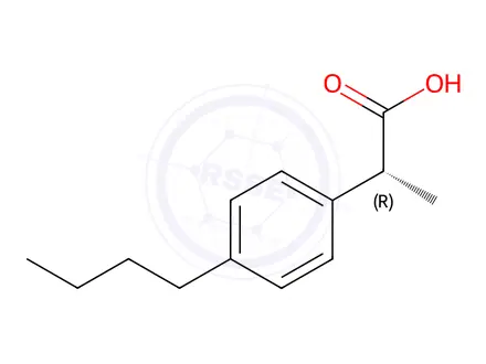 Chemical structure of (R)-2-(4-Butylphenyl)propionic Acid