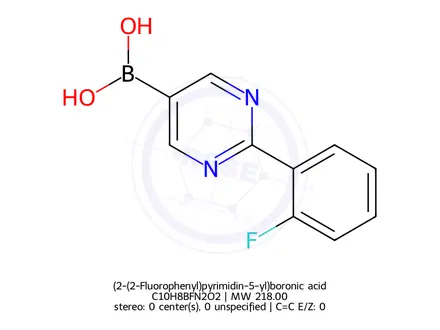 Chemical structure of (2-(2-Fluorophenyl)pyrimidin-5-yl)boronic acid