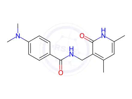 Chemical structure of BENZAMIDE, N-[(1,2-DIHYDRO-4,6-DIMETHYL-2-OXO-3-PYRIDINYL)METHYL]-4-(DIMETHYLAMINO)-