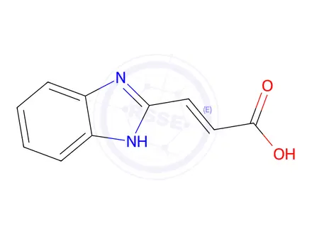 Chemical structure of 2-Propenoicacid,3-(1H-benzimidazol-2-yl)-,(E)-(9CI)