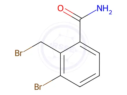 Chemical structure of Benzamide, 3-bromo-2-(bromomethyl)-