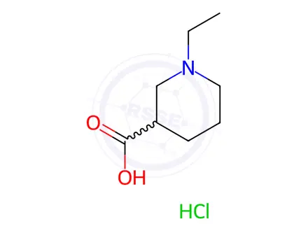 Chemical structure of 1-Ethylpiperidine-3-carboxylic acid hydrochloride