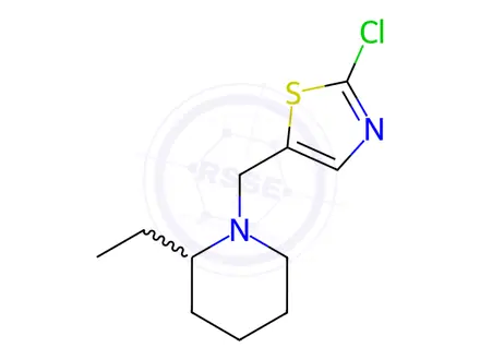 Chemical structure of 1-[(2-chloro-1,3-thiazol-5-yl)methyl]-2-ethylpiperidine