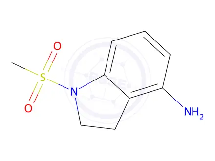 Chemical structure of 1-methanesulfonyl-2,3-dihydro-1H-indol-4-amine