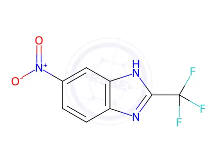 Chemical structure of 5-Nitro-2-(trifluoromethyl)-1H-benzimidazole