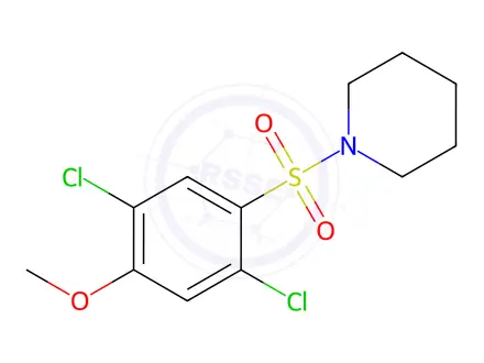 Chemical structure of 1-(2,5-Dichloro-4-methoxyphenyl)sulfonylpiperidine