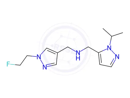 Chemical structure of 1-[1-(2-fluoroethyl)-1H-pyrazol-4-yl]-N-[(1-isopropyl-1H-pyrazol-5-yl)methyl]methanamine