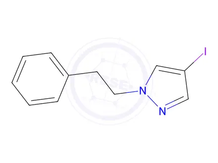 Chemical structure of 4-iodo-1-(2-phenylethyl)-1h-pyrazole
