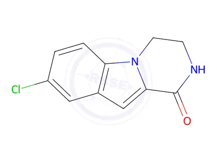 Chemical structure of 8-Chloro-3,4-dihydropyrazino[1,2-a]indol-1(2h)-one