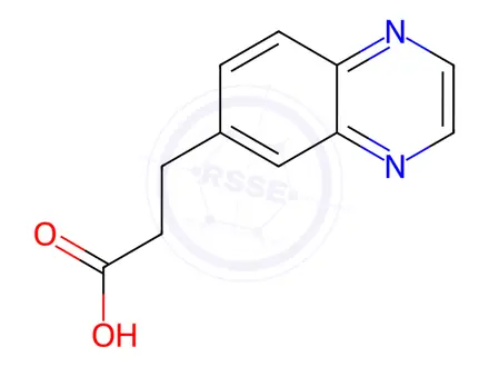 Chemical structure of 3-(Quinoxalin-6-yl)propanoic acid