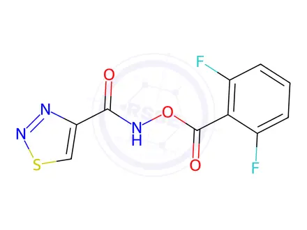 Chemical structure of N-((2,6-difluorobenzoyl)oxy)-1,2,3-thiadiazole-4-carboxamide
