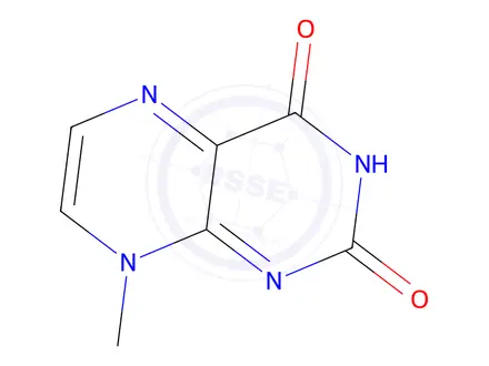 Chemical structure of 8-Methyl-2,8-dihydro-2,4(3H)-pteridinedione