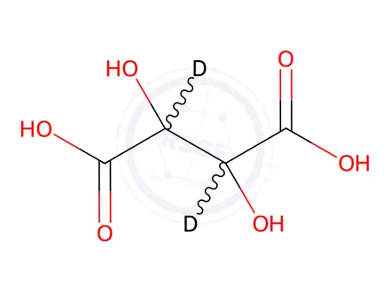Chemical structure of (±)-Tartaric-2,3 D2 Acid
