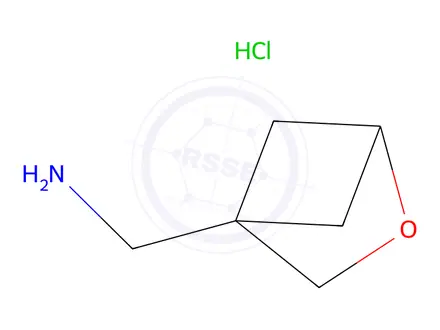 Chemical structure of 2-oxabicyclo[2.1.1]hexan-4-ylmethanamine;hydrochloride