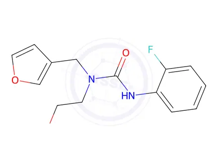 Chemical structure of 3-(2-Fluorophenyl)-1-(furan-3-ylmethyl)-1-(2-methoxyethyl)urea