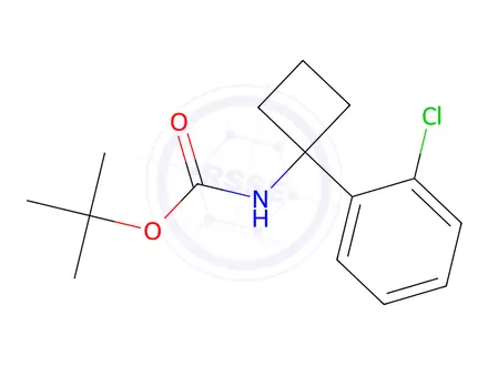 Chemical structure of tert-Butyl N-[1-(2-chlorophenyl)cyclobutyl]carbamate
