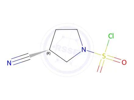Chemical structure of (R)-3-Cyanopyrrolidine-1-sulfonyl chloride