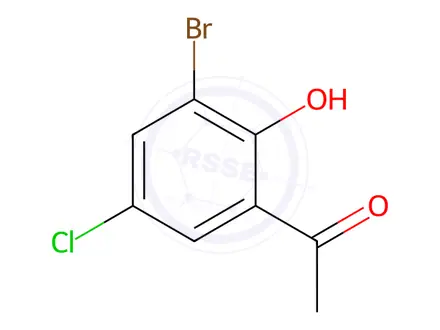 Chemical structure of 3'-Bromo-5'-chloro-2'-hydroxyacetophenone