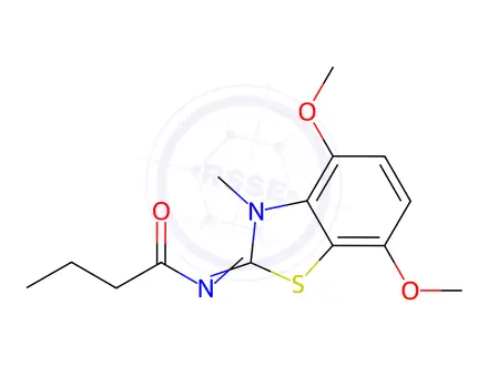 Chemical structure of N-(4,7-Dimethoxy-3-methylbenzo[d]thiazol-2(3H)-ylidene)butyramide