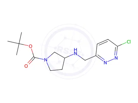 Chemical structure of tert-Butyl 3-(((6-chloropyridazin-3-yl)methyl)amino)pyrrolidine-1-carboxylate