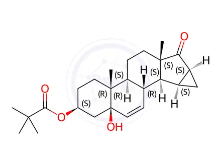 Chemical structure of (2S,4aR,4bS,6aS,7aS,8aS,8bS,8cR,10aR)-10a-Hydroxy-4a,6a-dimethyl-7-oxo-1,2,3,4,4a,4b,5,6,6a,7,7a,8,8a,8b,8c,10a-hexadecahydrocyclopropa[4,5]cyclopenta[1,2-a]phenanthren-2-yl pivalate