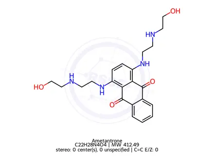 Chemical structure of Ametantrone