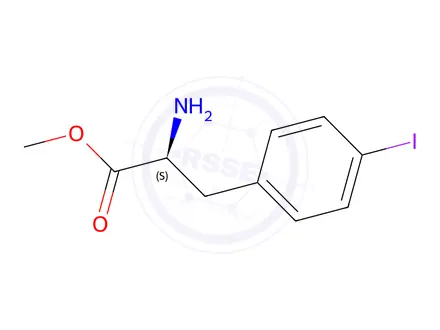 Chemical structure of Methyl (2S)-2-Amino-3-(4-iodophenyl)propanoate