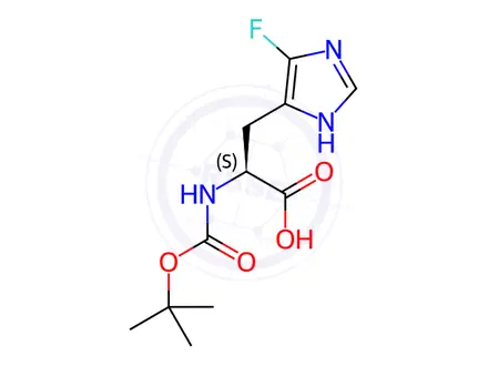 Chemical structure of (S)-N-Boc-4(5)-fluoro-histidine