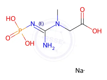 Chemical structure of Creatine Phosphate Sodium